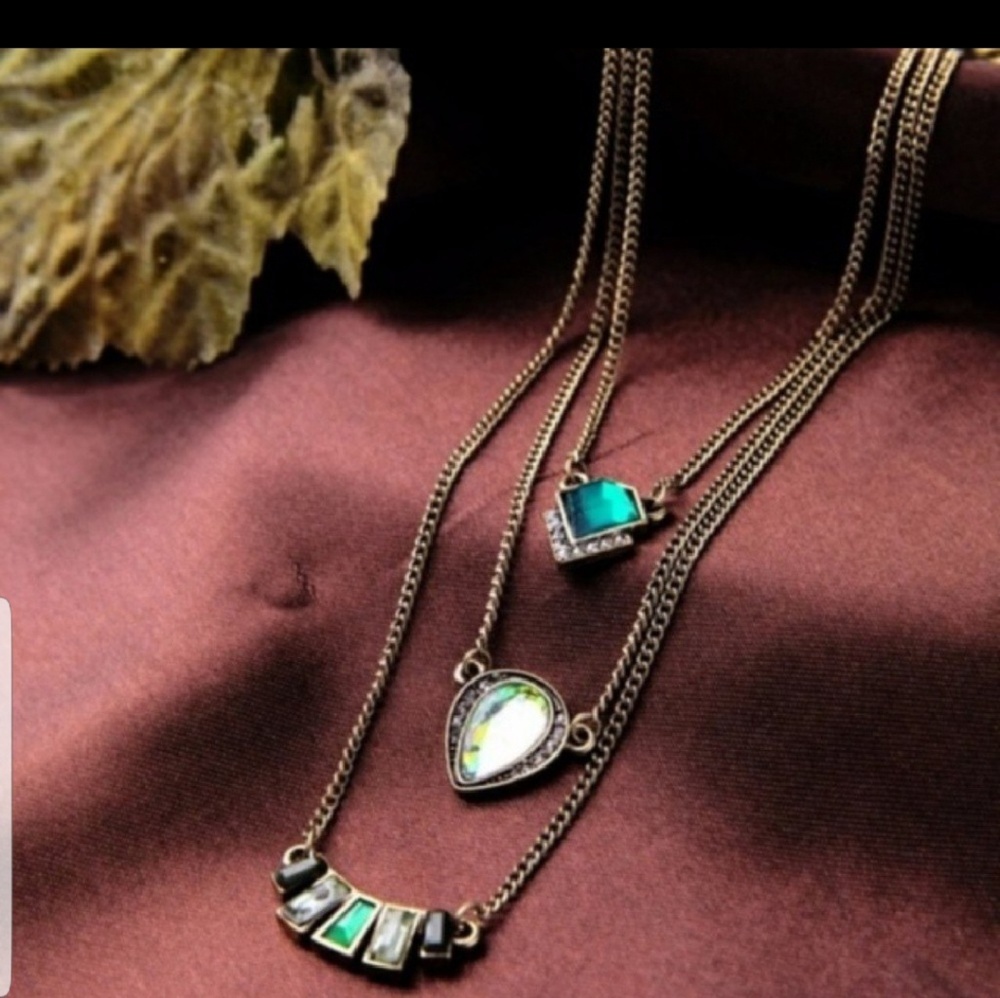 Three Layer Stone Necklace